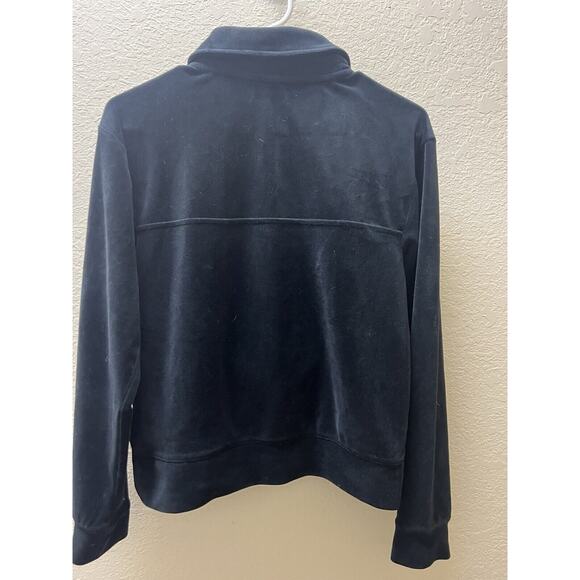 Juicy Couture Track Jacket Top Women's Small Velour Full Zip Sweater Y2K Style - Picture 4 of 5